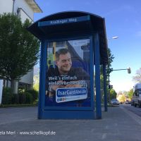Bushaltestelle in Pasing aus Kindersicht.